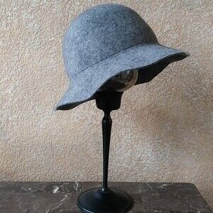 Retro Cloche Bucket Hat Wool Felt Like New